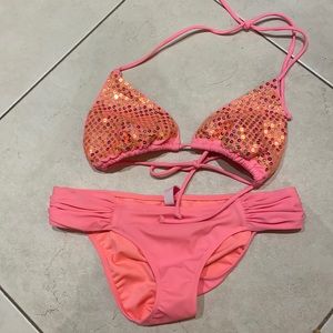 Victoria’s Secret Pink Sequin Bikini Set